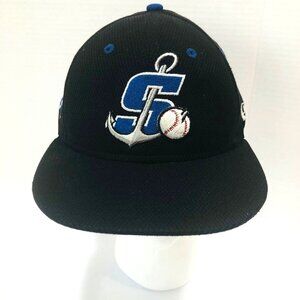 New Era Black‎ Stockton Ports CA 2005-20015 Baseball Cap Embroidered Size 7